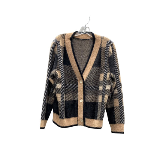 Sweater Cardigan By Cme In Black & Tan, Size:M