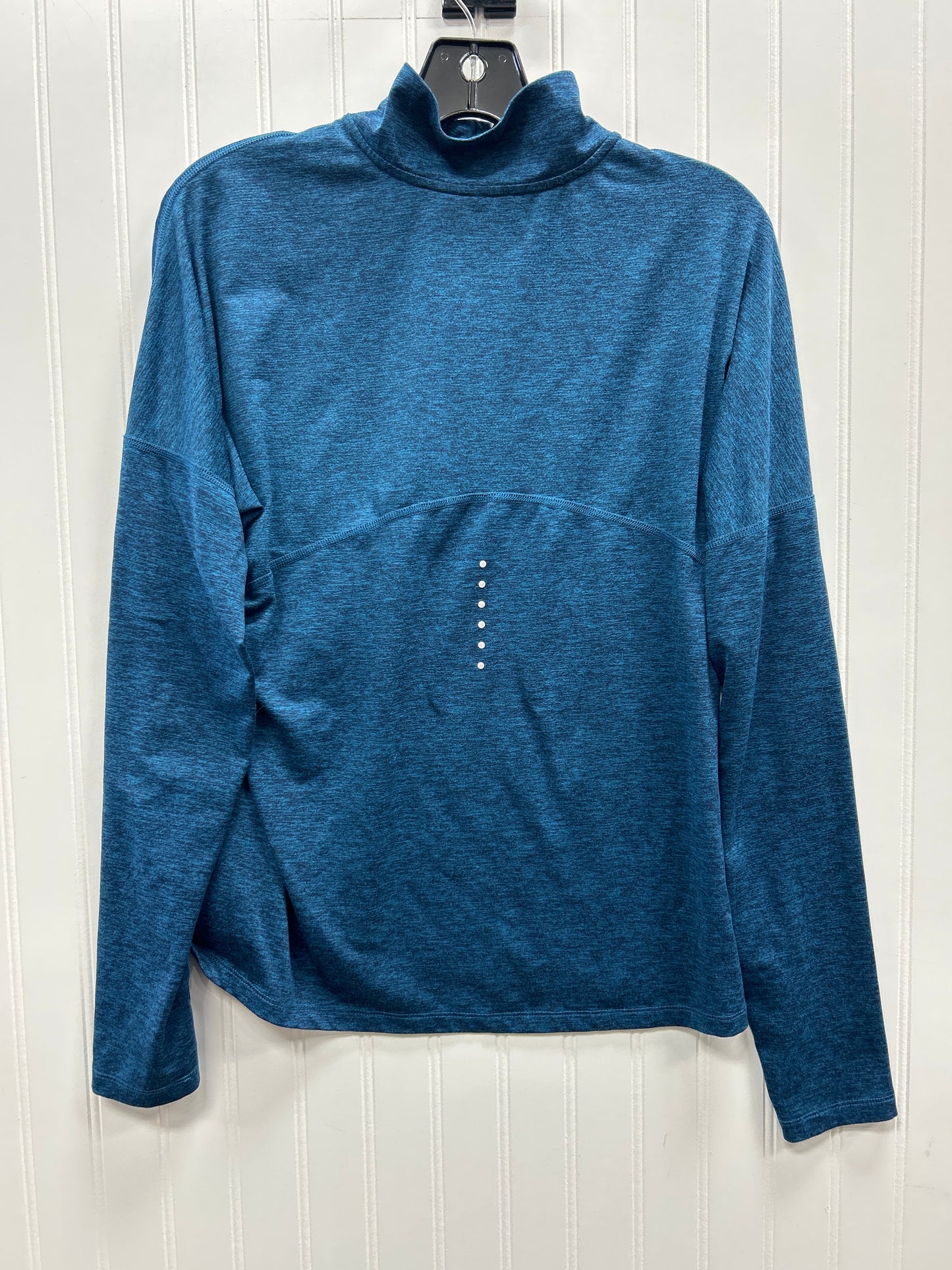 Athletic Top Ls Collar By Nike In Blue, Size:M