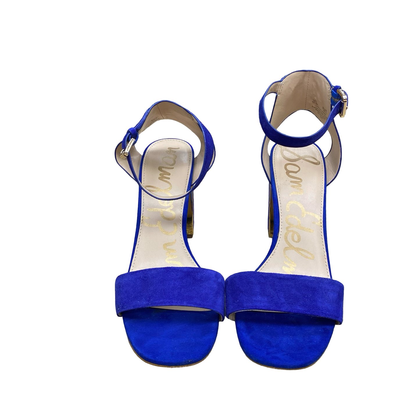 Sandals Heels Block By Sam Edelman In Blue, Size:10.5