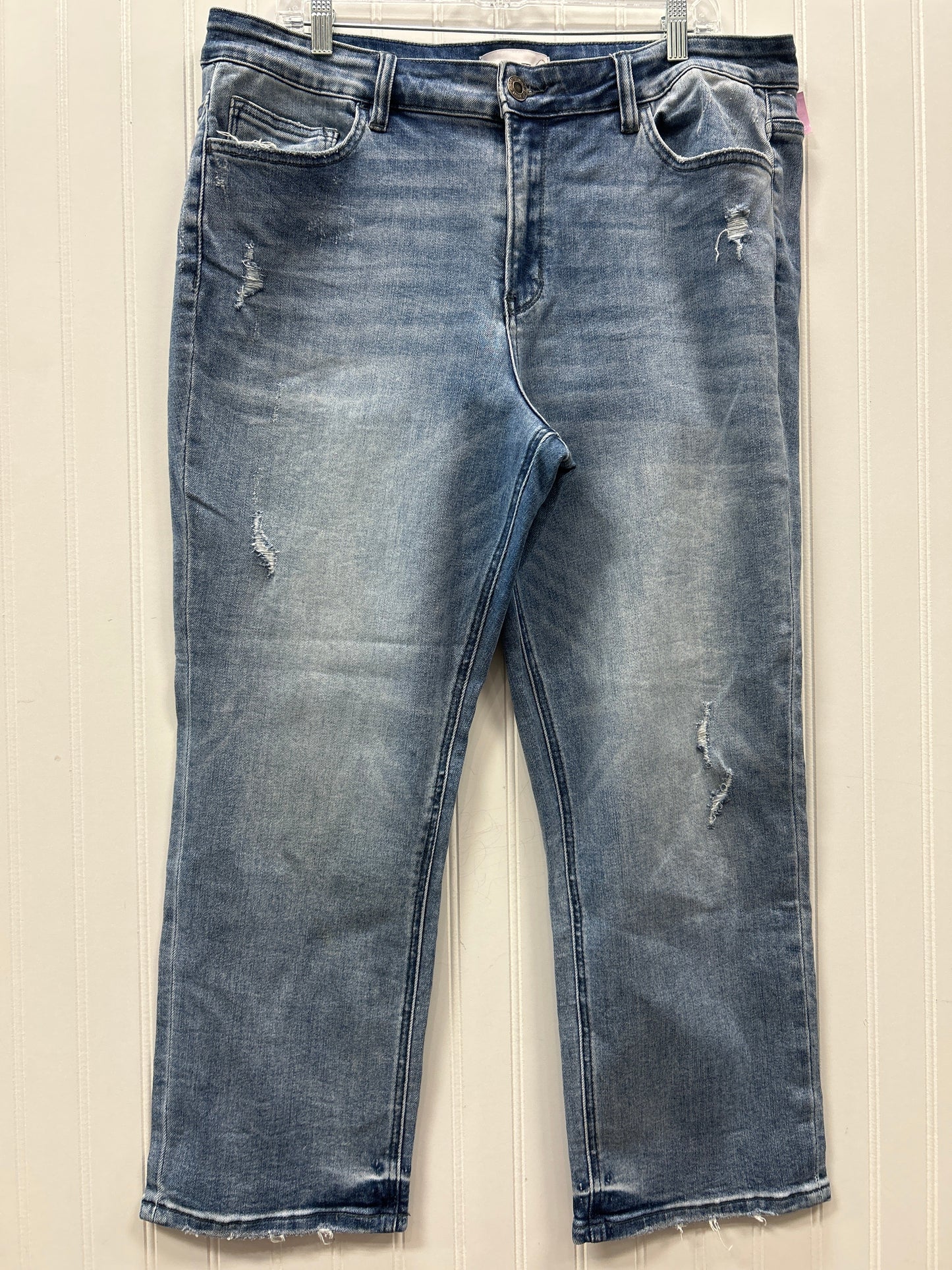Jeans Cropped By Vervet In Blue Denim, Size:14