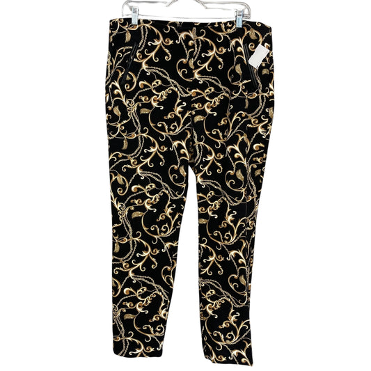 Pants Dress By Chicos In Black & Tan, Size:12