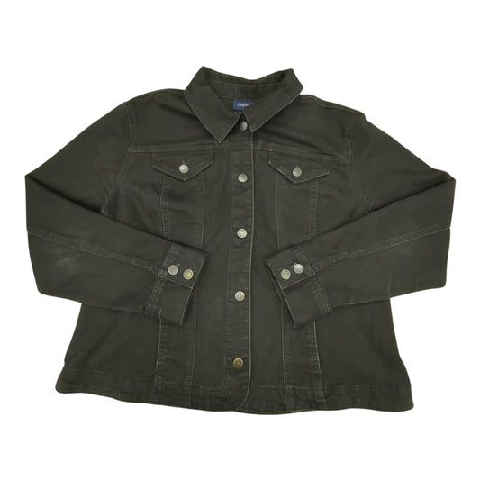 Jacket Denim By Charter Club In Black, Size:Xl