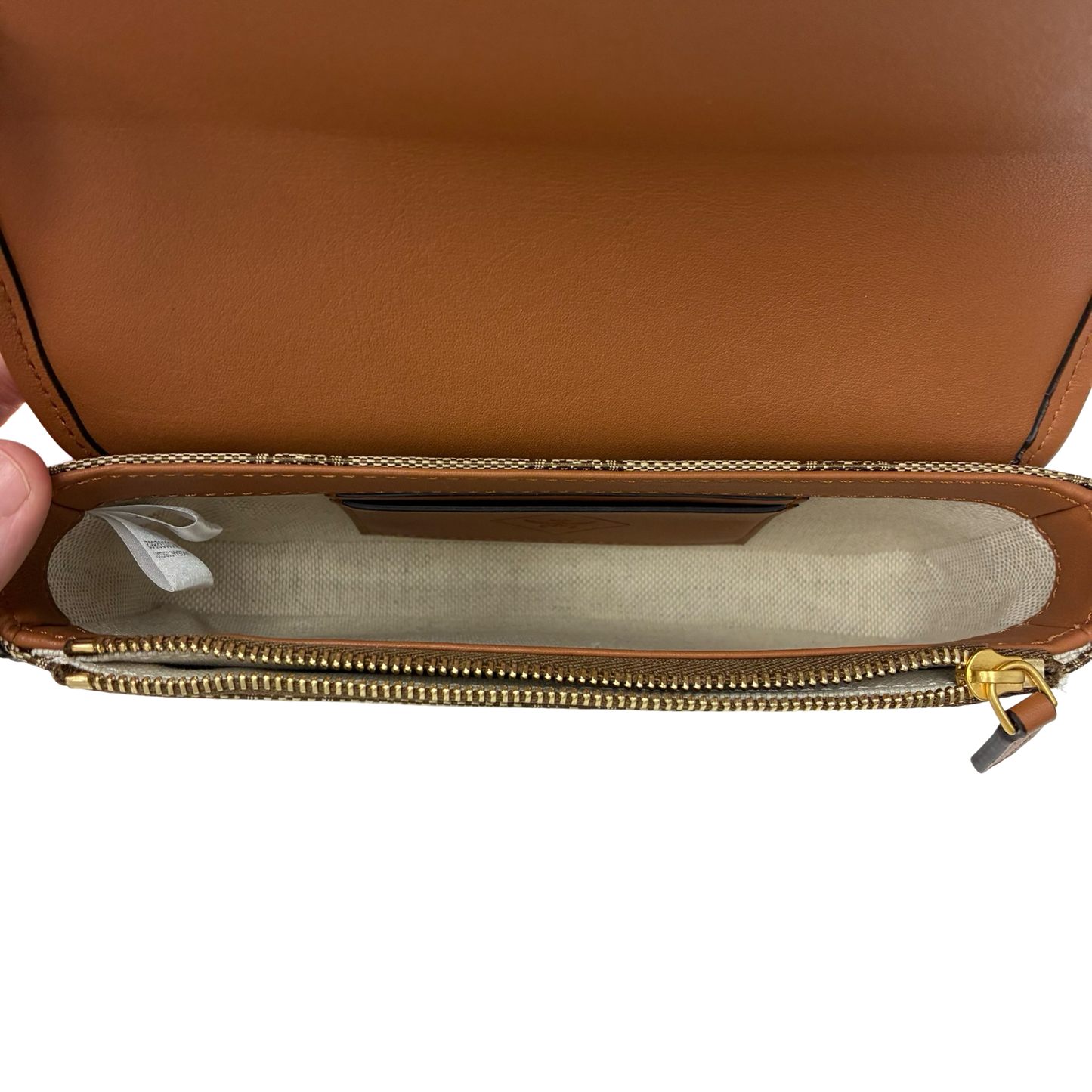 Crossbody Luxury Designer By Mcm In Tan, Size:Small