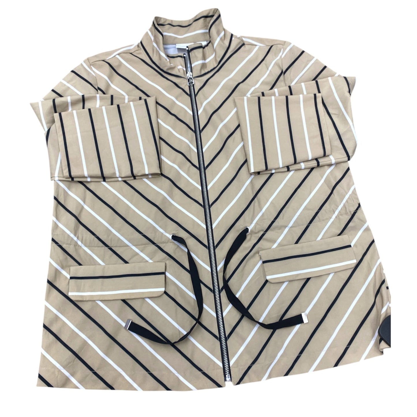 Jacket Other By Zenergy By Chicos In Black & Tan, Size:M