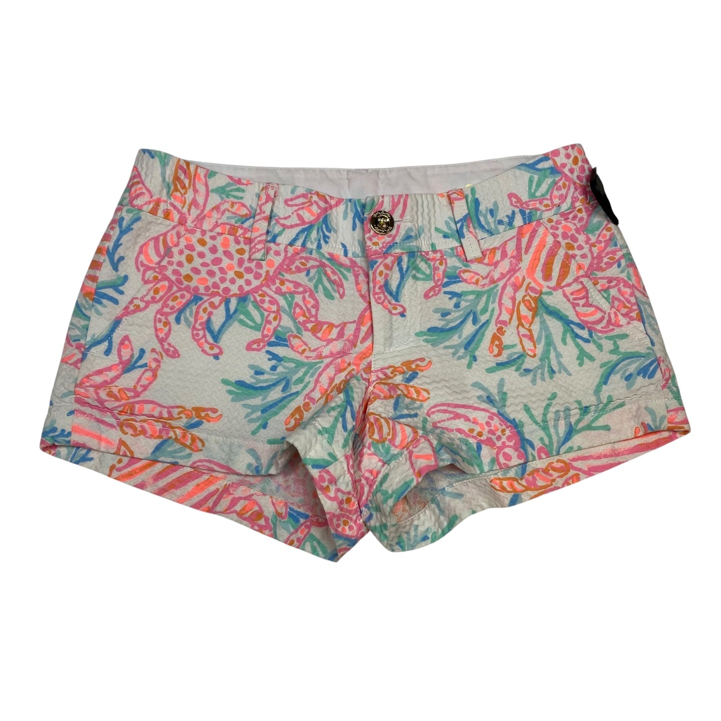 Shorts Designer By Lilly Pulitzer In Pink & White, Size:2