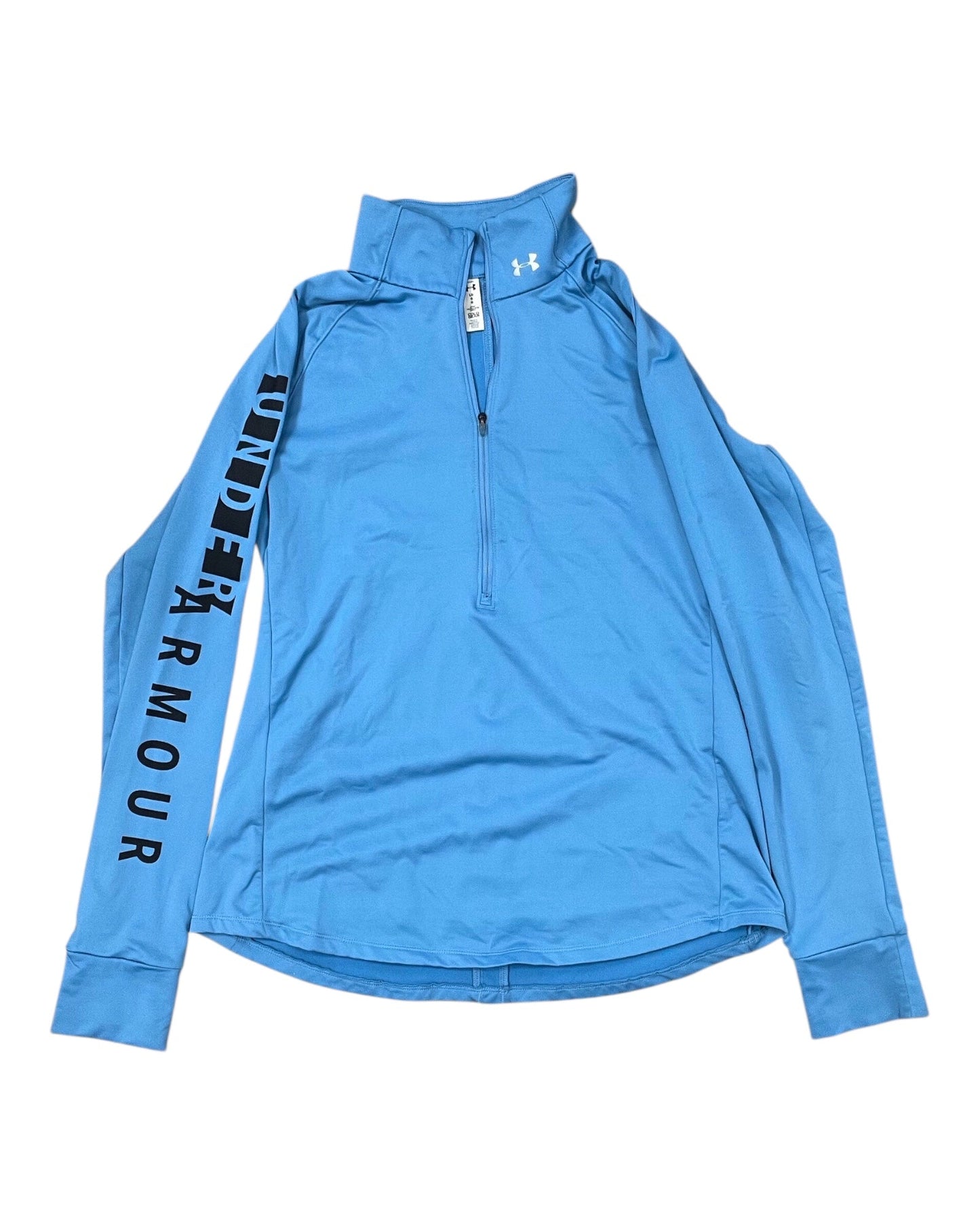 Athletic Top Ls Collar By Under Armour In Blue, Size:L