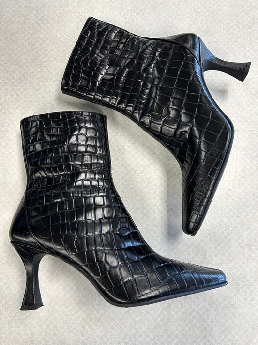 Boots Ankle Heels By Gianni Bini In Black, Size:8.5