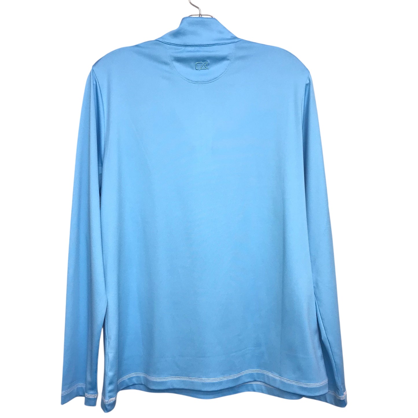 Athletic Top Ls Collar By Cutter And Buck In Blue & White, Size:L