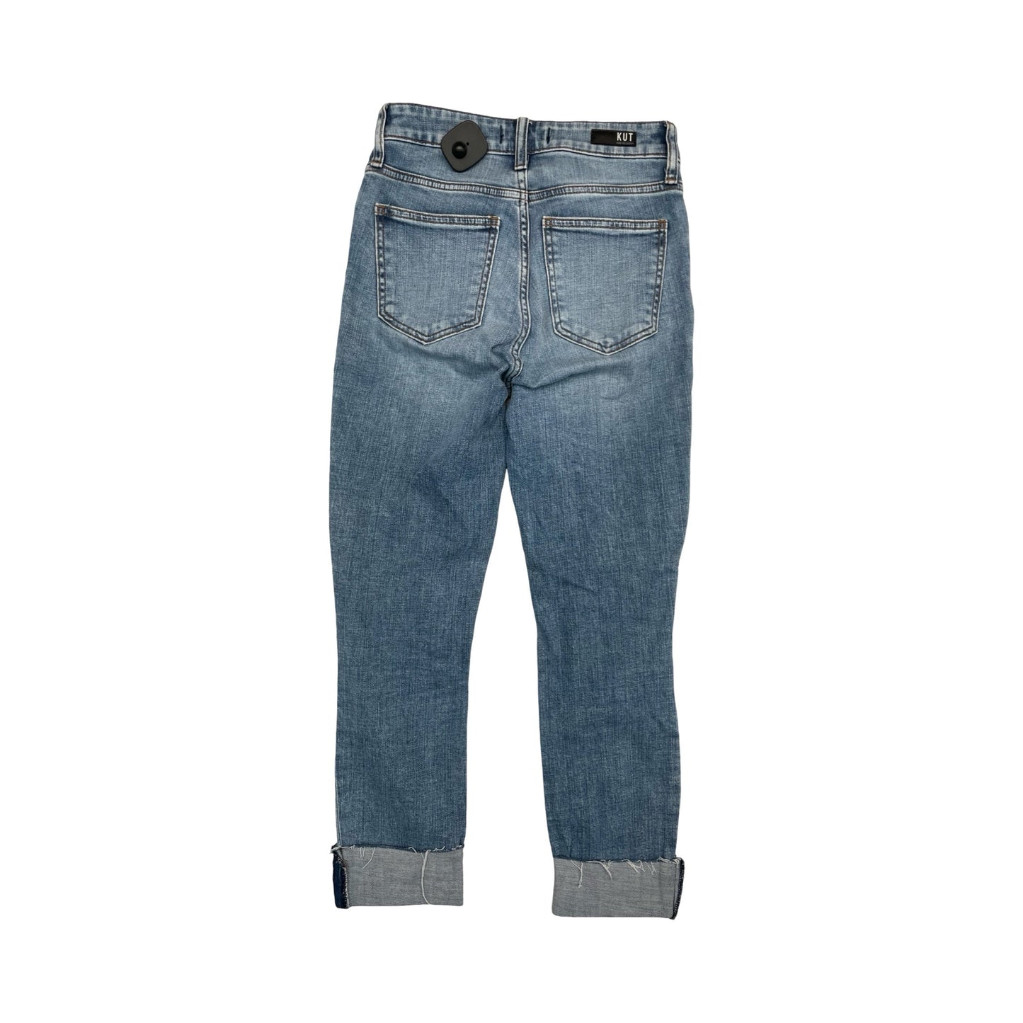 Jeans Straight By Kut In Blue Denim, Size:0