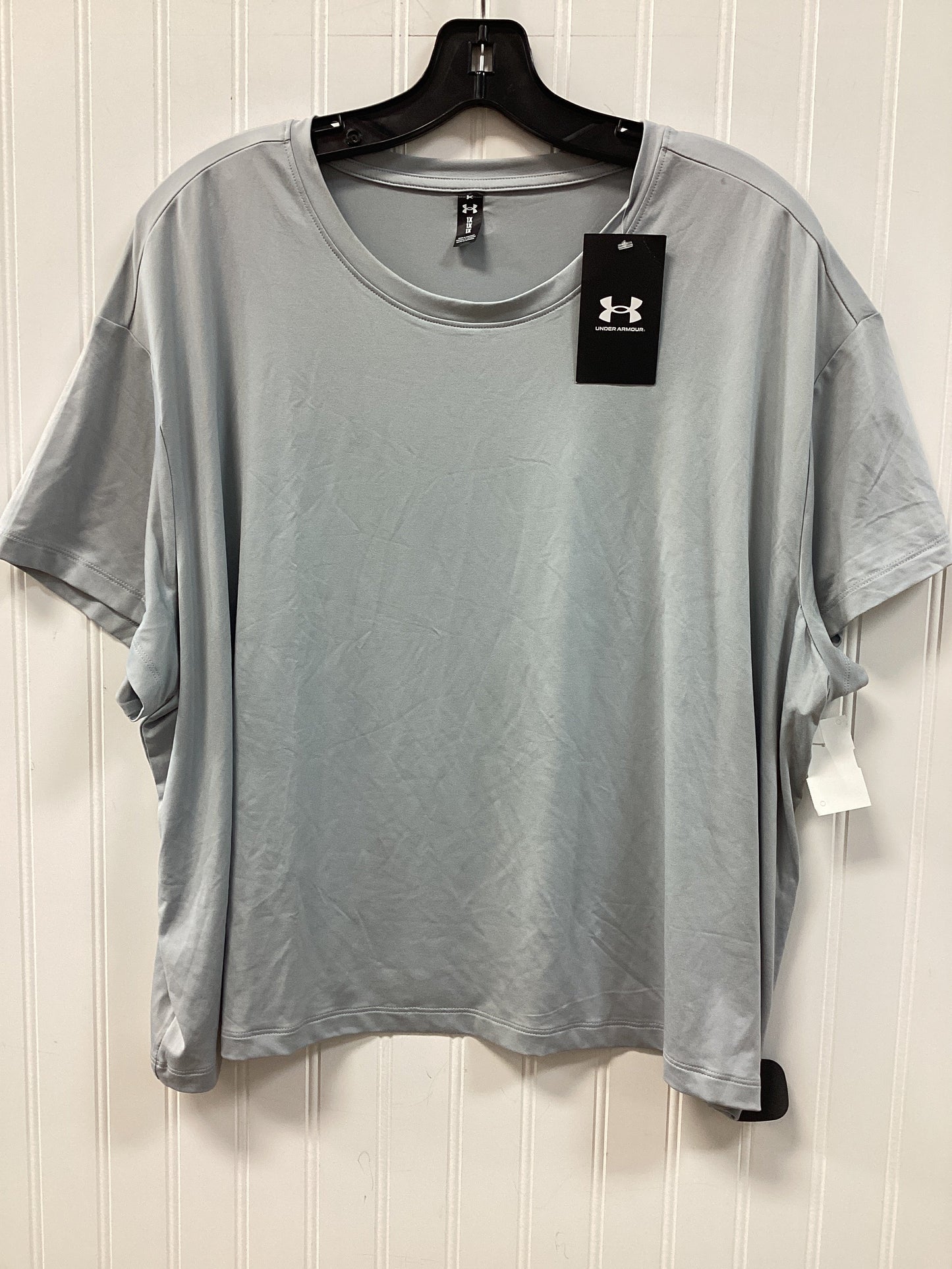 Athletic Top Ss By Under Armour In Grey, Size:1X NWT