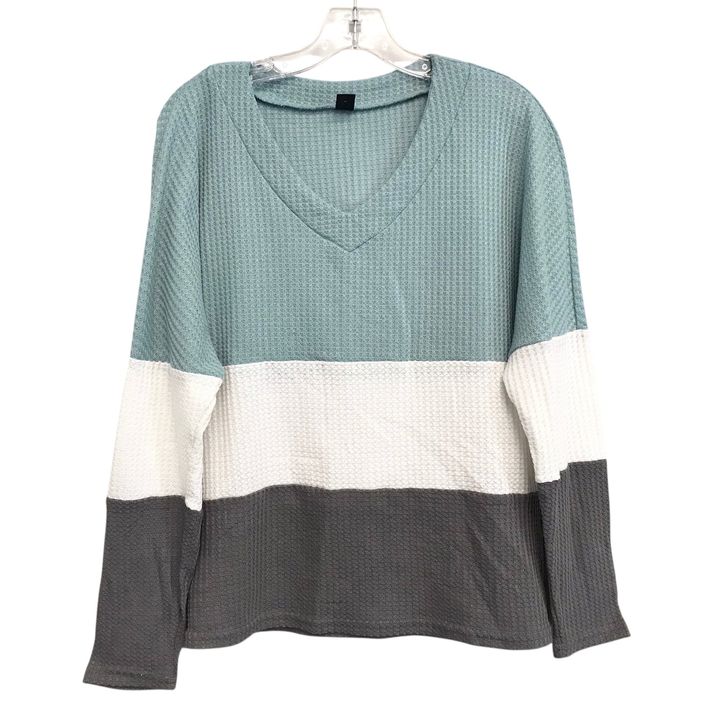 Top Ls By Shein In Green & Grey, Size:L