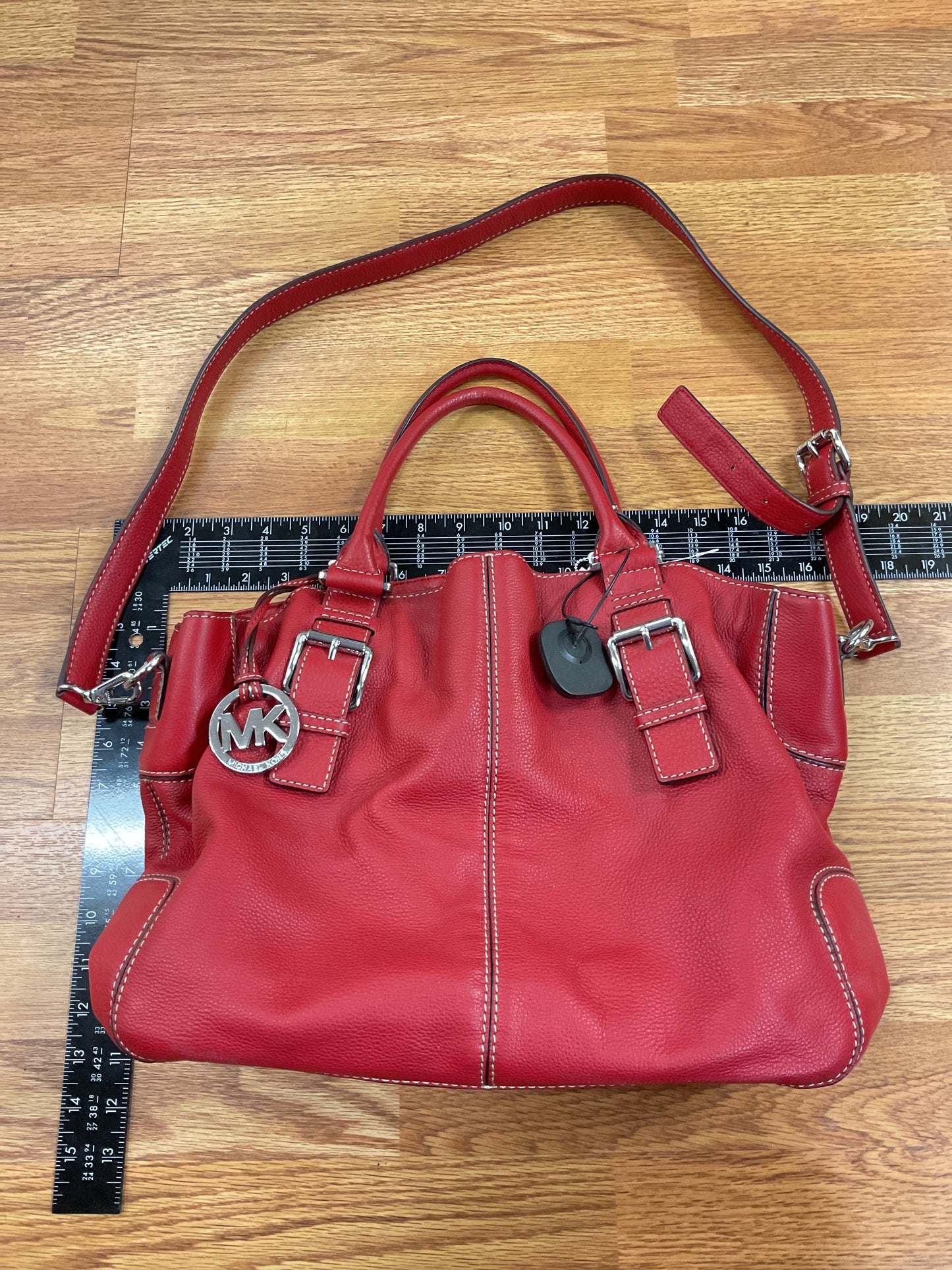 Handbag Designer By Michael Kors In Red, Size:Medium