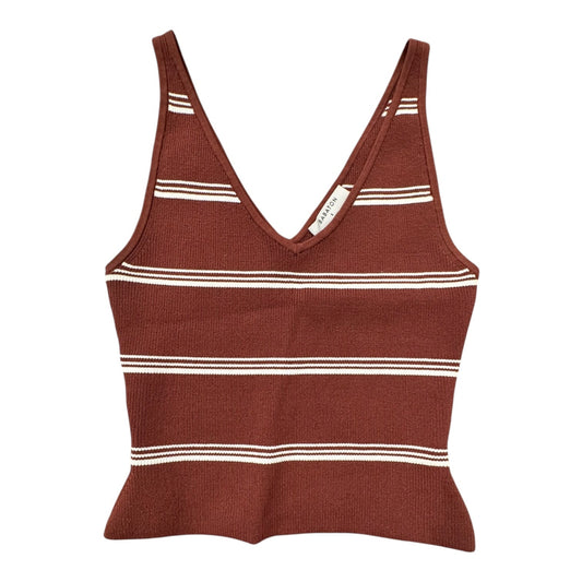 Top Sleeveless By Babaton In Pink & White, Size:S