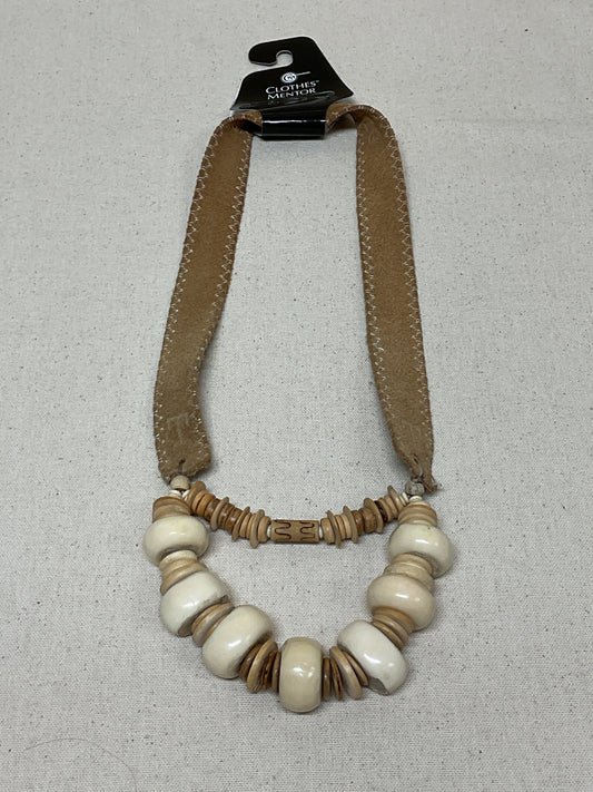 Necklace Layered By Cma In Tan & White