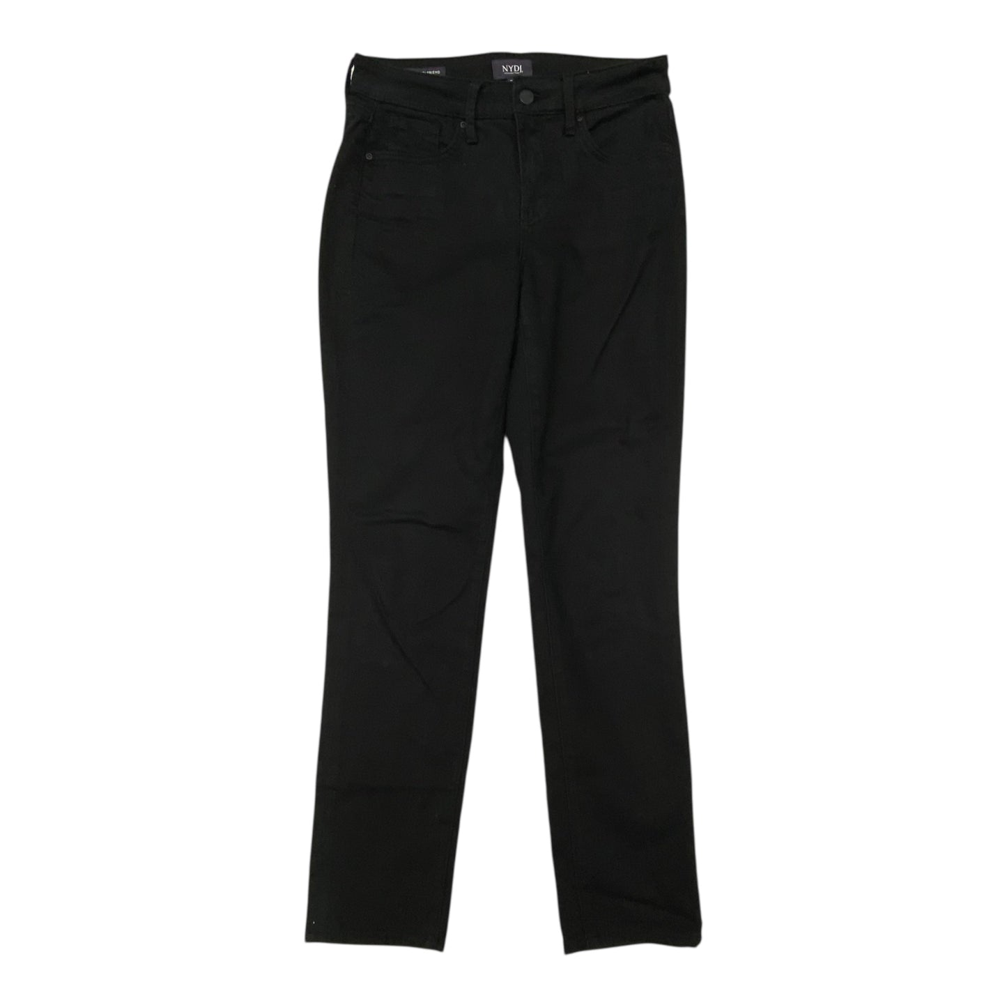 Jeans Straight By Not Your Daughters Jeans In Black Denim, Size:0