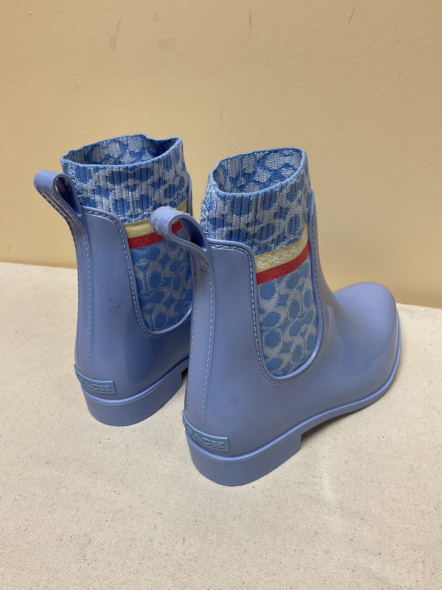 Boots Designer By Coach In Purple, Size:6