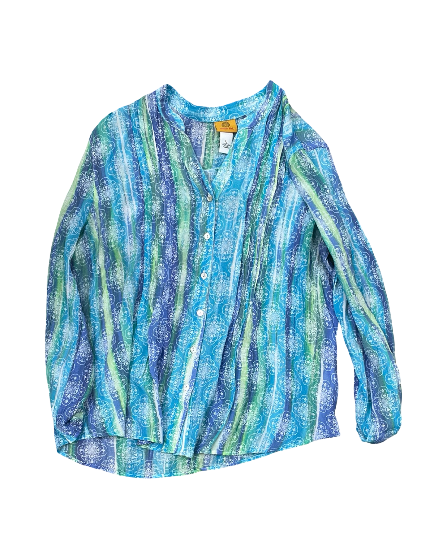 Top Ls By Ruff Hewn In Blue & Green, Size:L