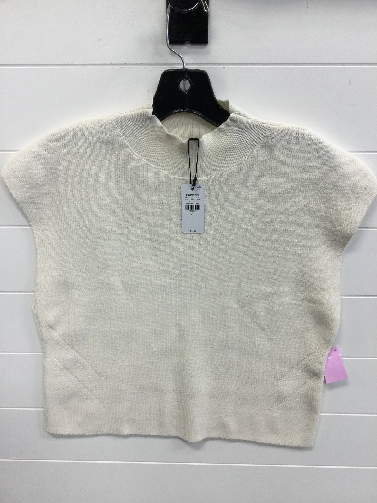 Top Sleeveless By Express In Cream, Size:L