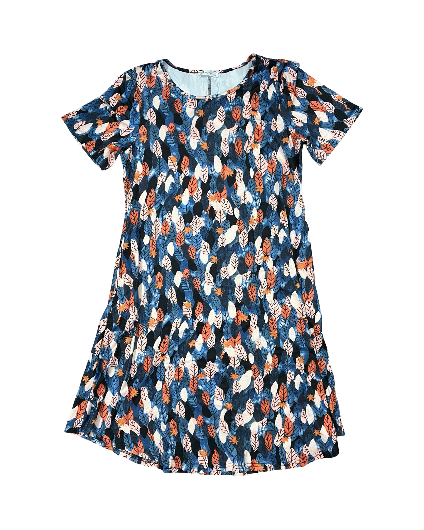 Dress Casual Short By Clothes Mentor In Blue & Orange, Size:M
