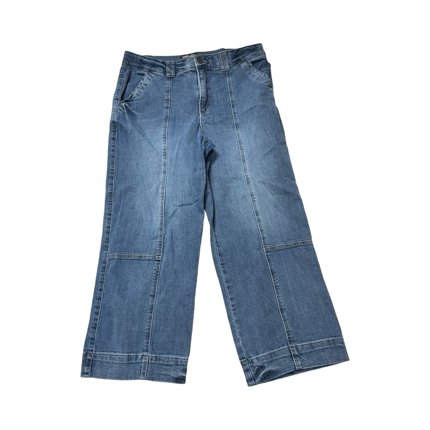Jeans Cropped By Mac & Me In Blue Denim, Size:14