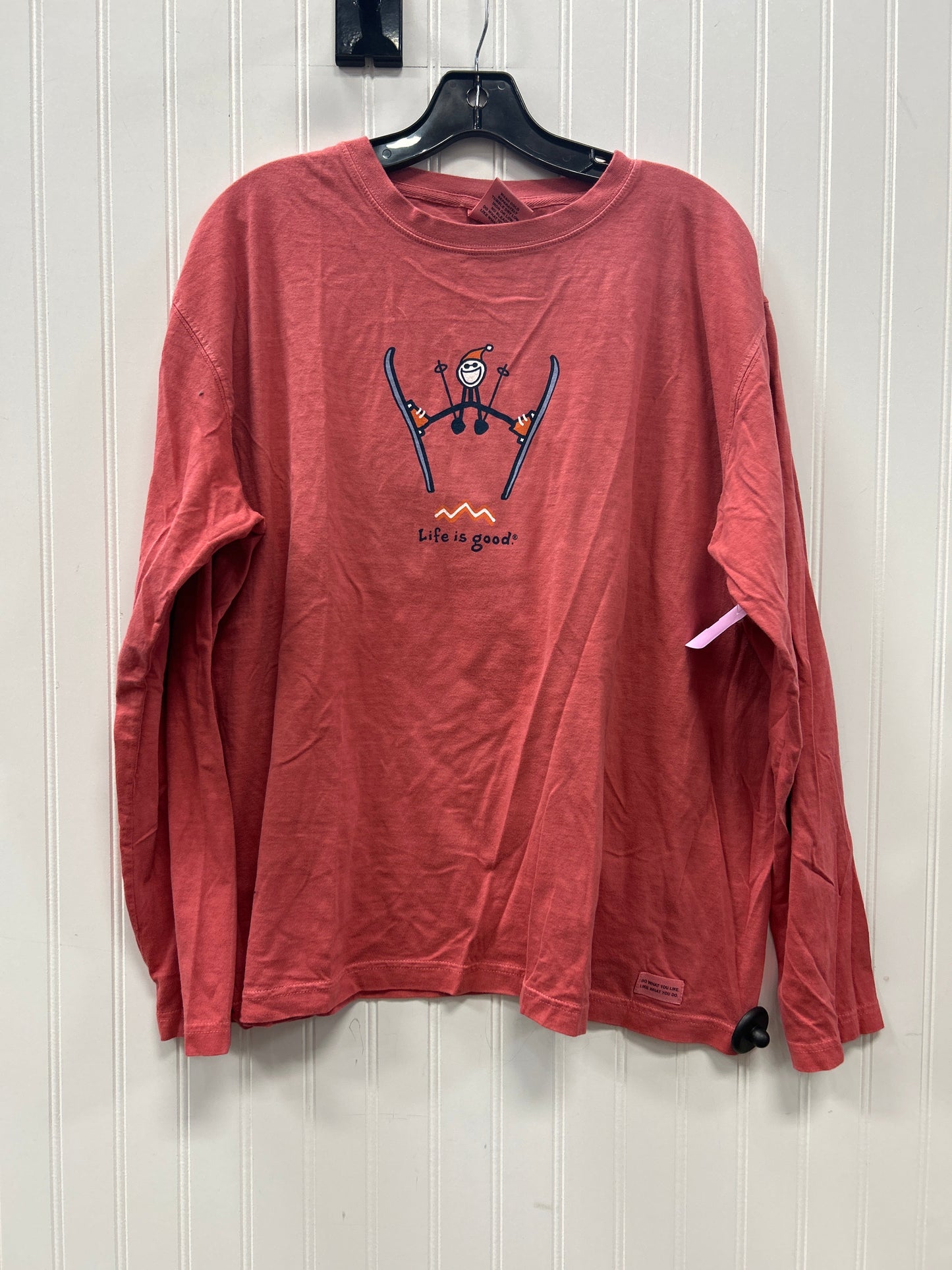 Top Ls By Life Is Good In Coral, Size:Xl