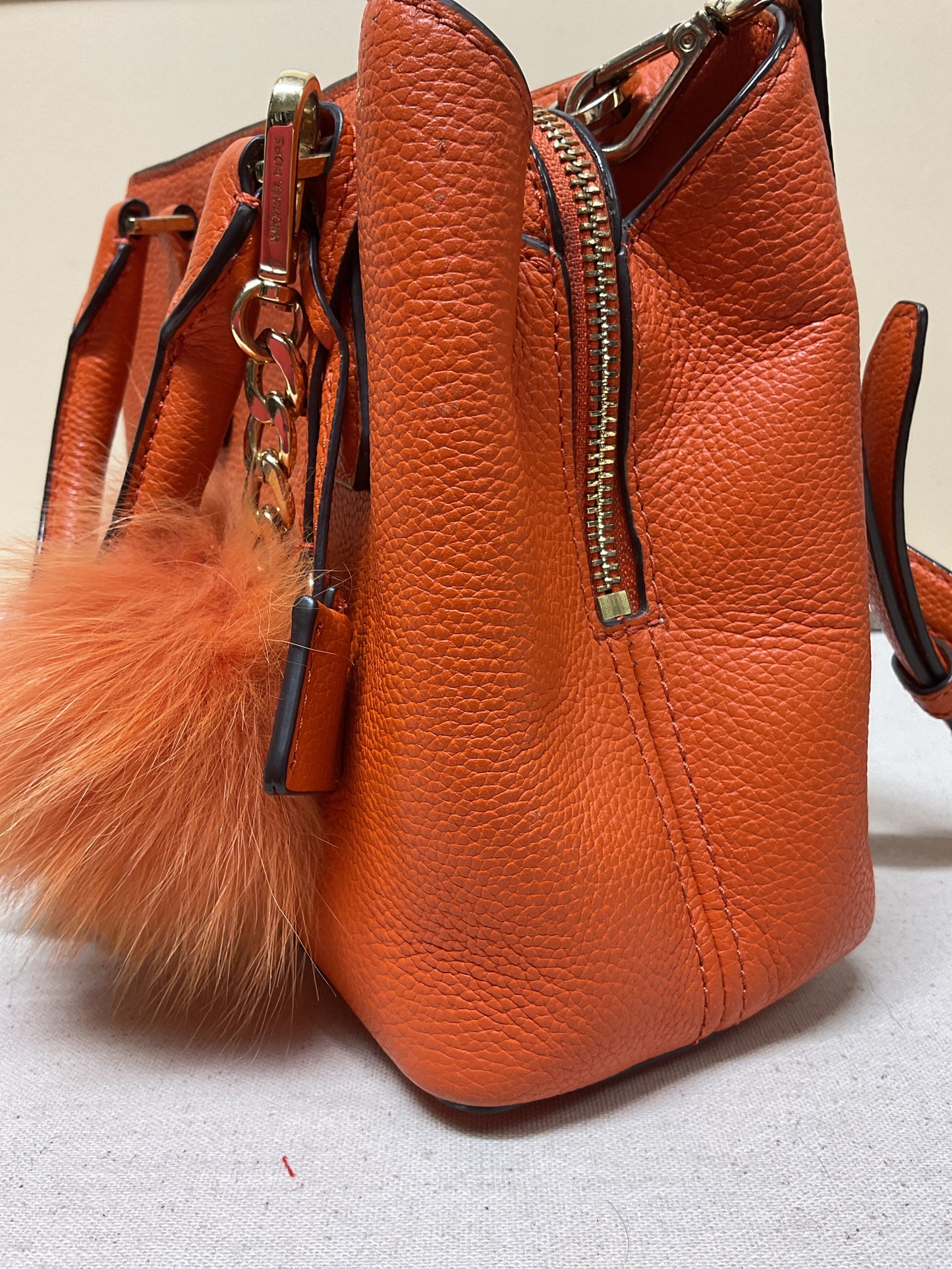 Crossbody Leather By Michael By Michael Kors In Orange, Size:Small