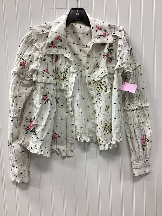 Blouse Ls By Pilcro In White, Size:Xxs