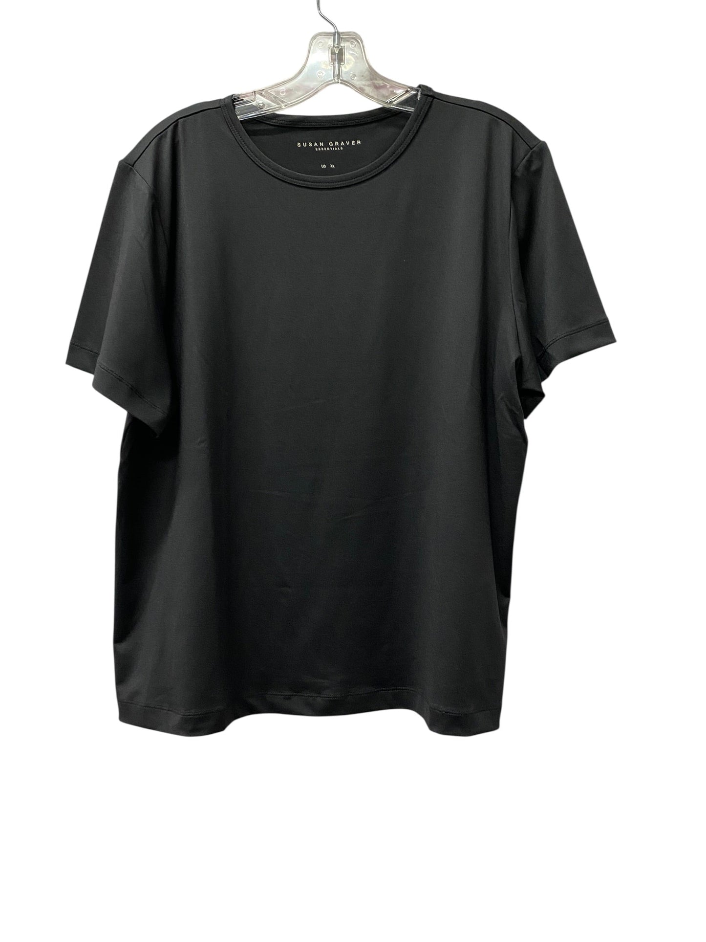 Top Ss Basic By Susan Graver In Black, Size:Xl