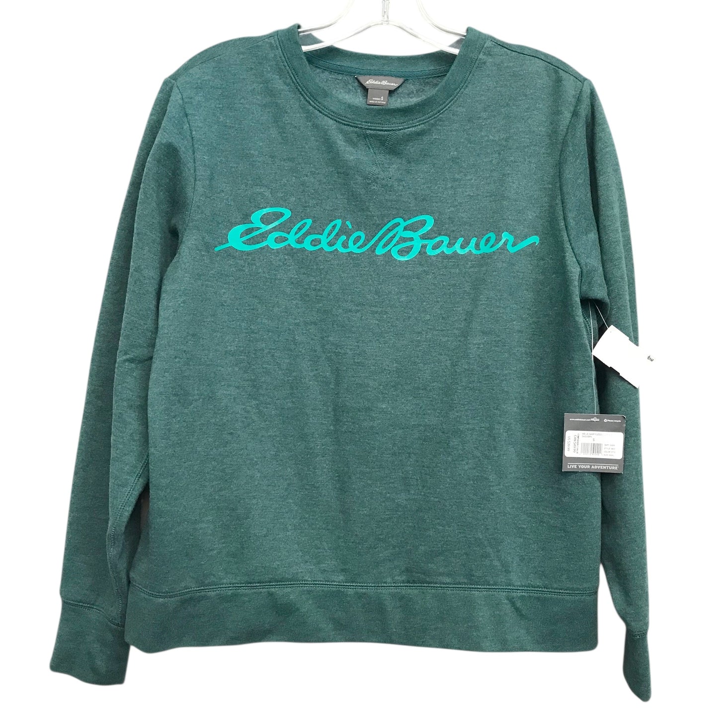 Sweatshirt Crewneck By Eddie Bauer In Green, Size:S