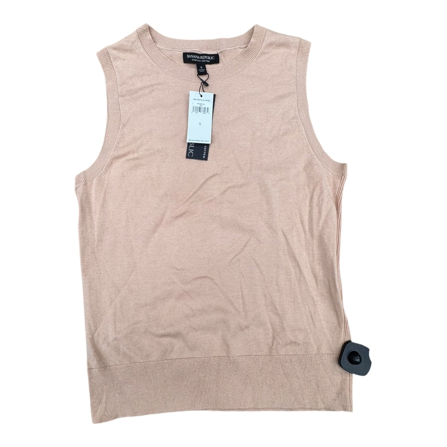 Top Sleeveless By Banana Republic In Beige, Size:S