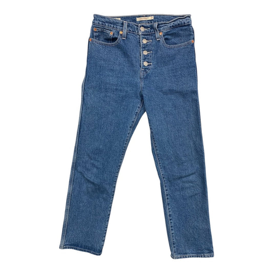 Jeans Straight By Levis In Blue Denim, Size:4