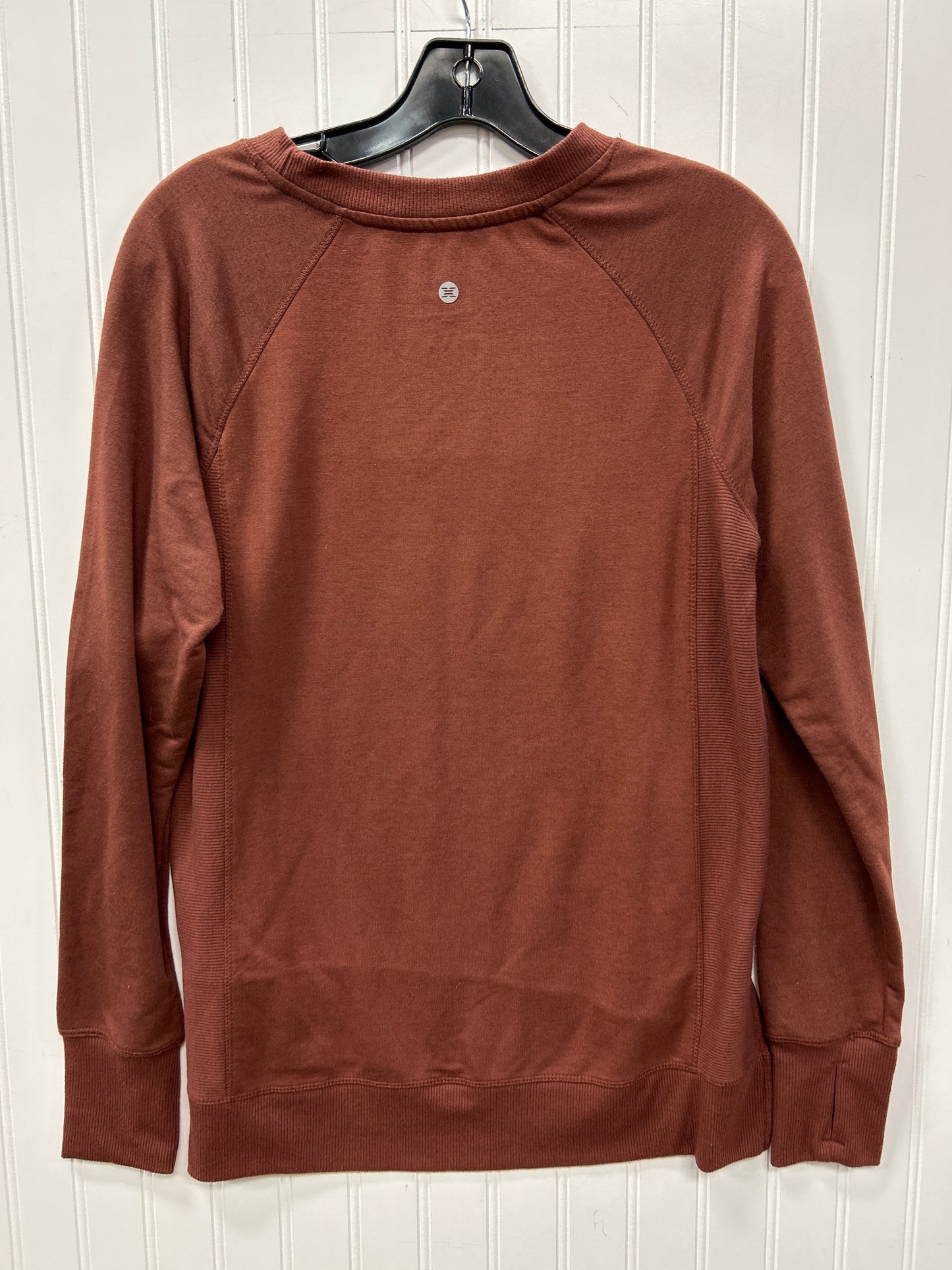 Athletic Top Ls Crewneck By Rbx In Brown, Size:S