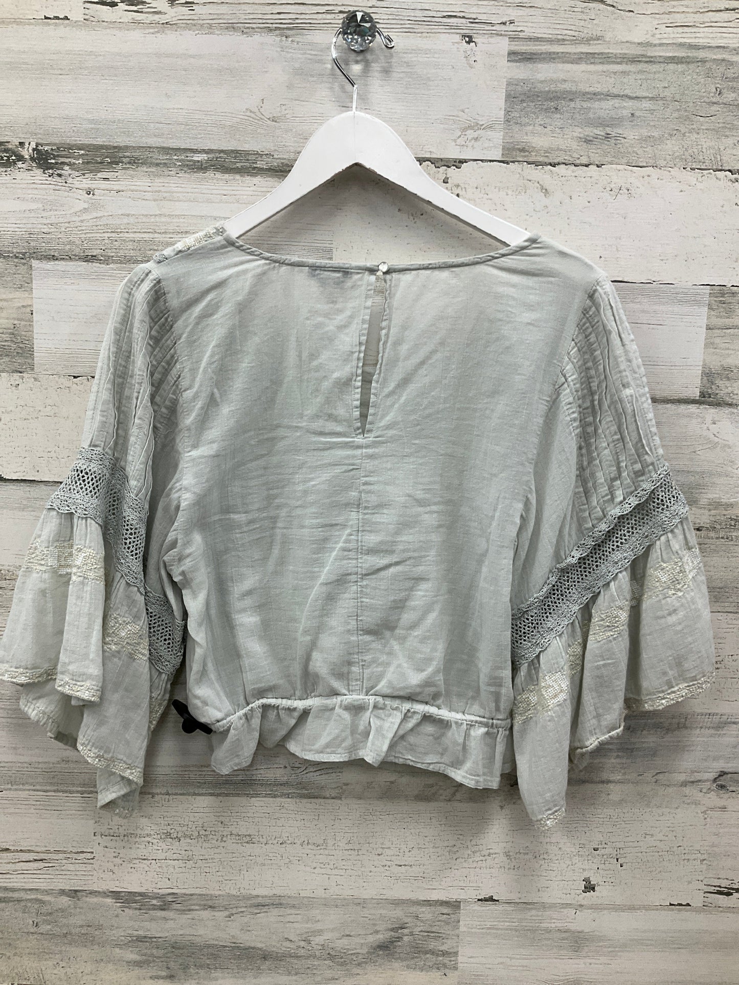 Top 3/4 Sleeve By American Eagle In Green, Size:S