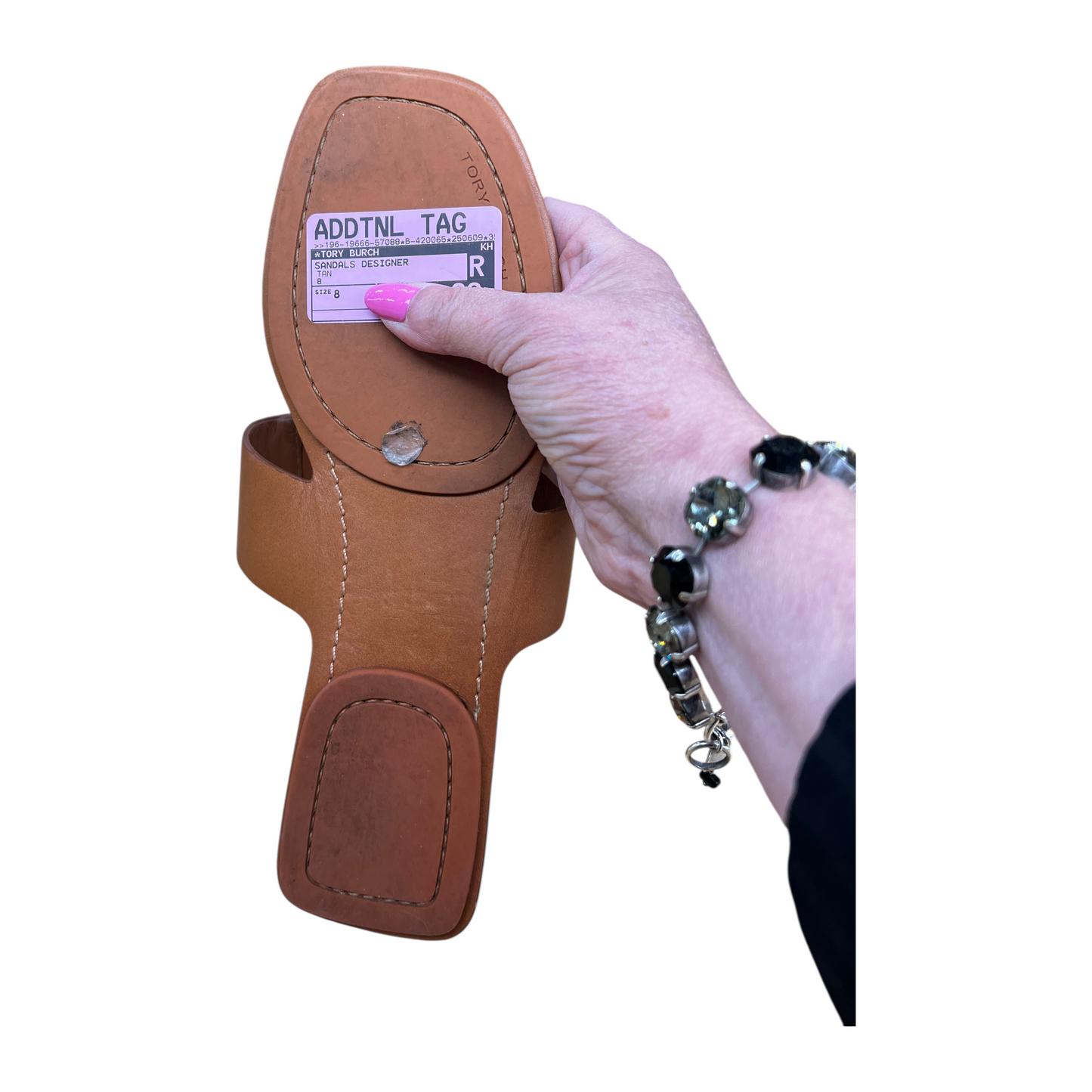 Sandals Designer By Tory Burch In Tan, Size:8