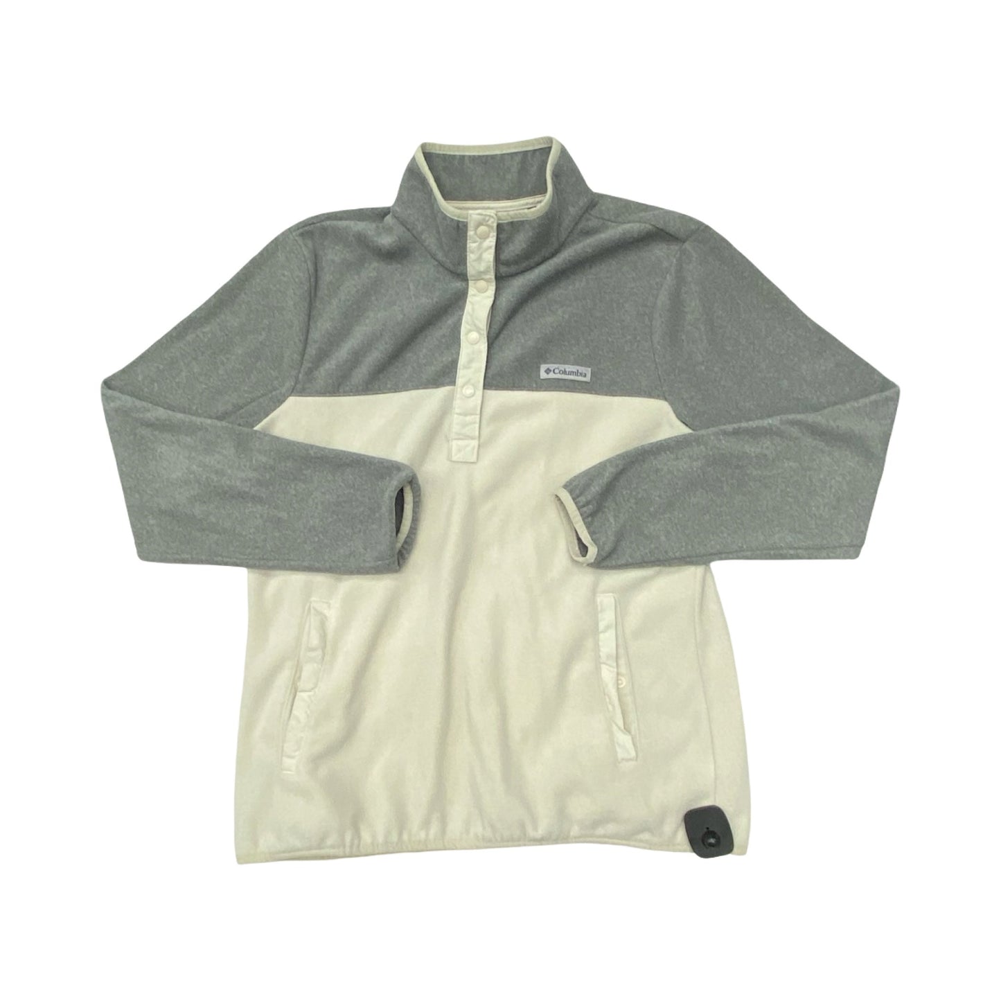 Athletic Fleece By Columbia In Cream & Grey, Size:L