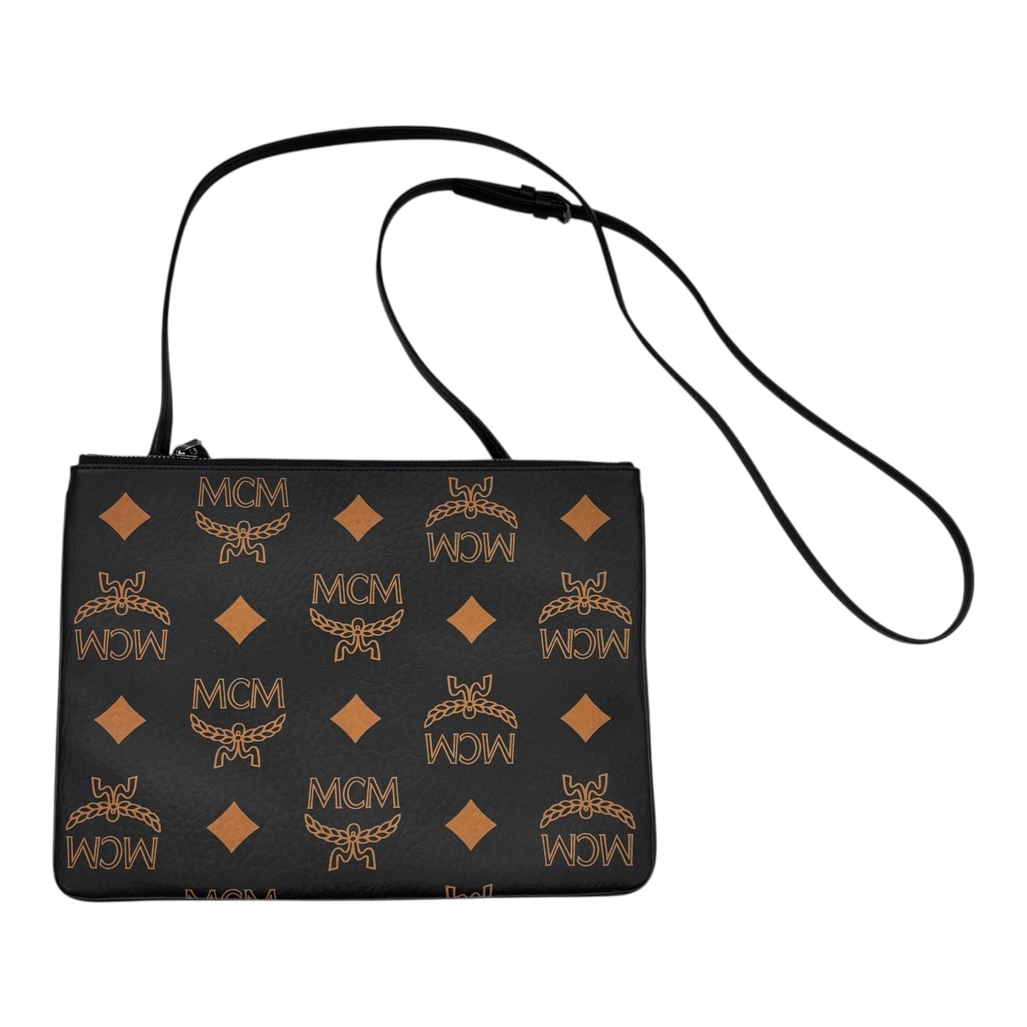 Crossbody Luxury Designer By Mcm In Brown, Size:Medium