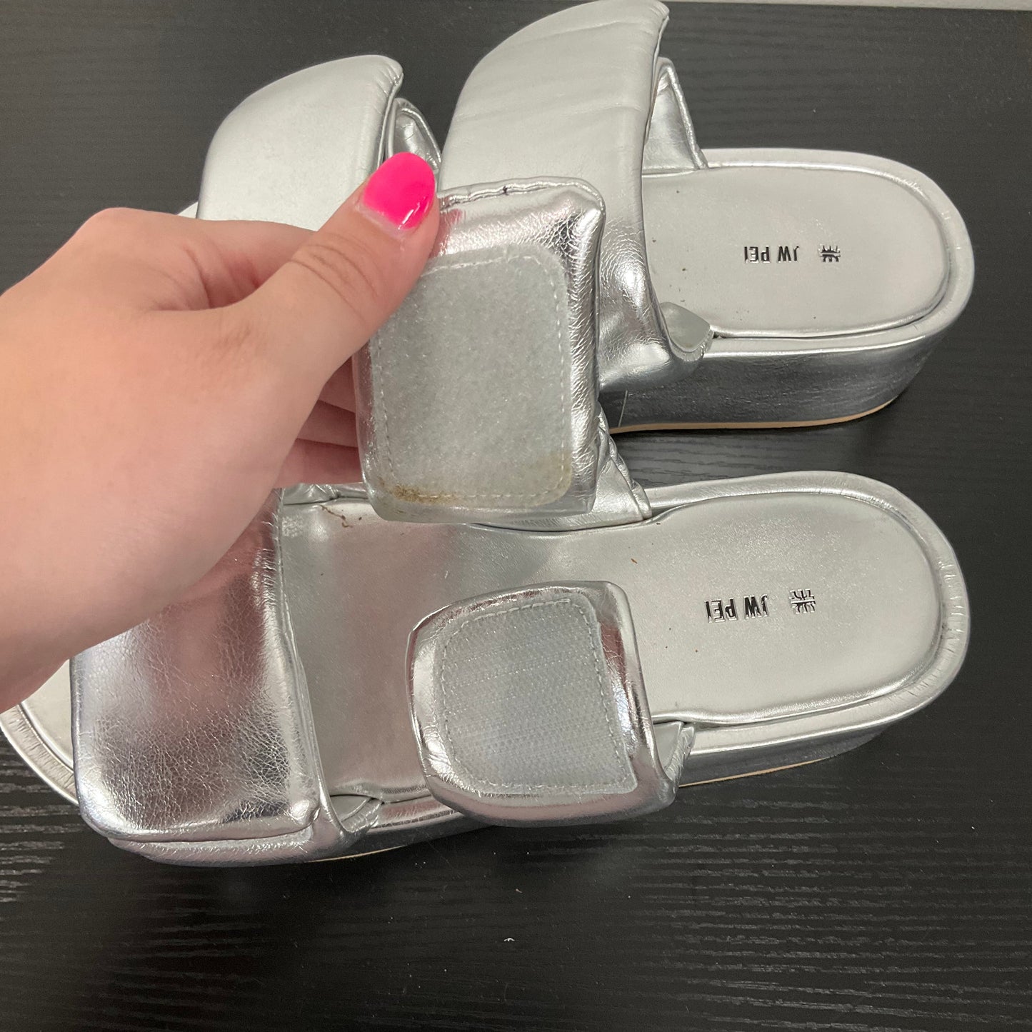 SANDALS HEELS PLATFORM by   CMC In SILVER, Size: 7