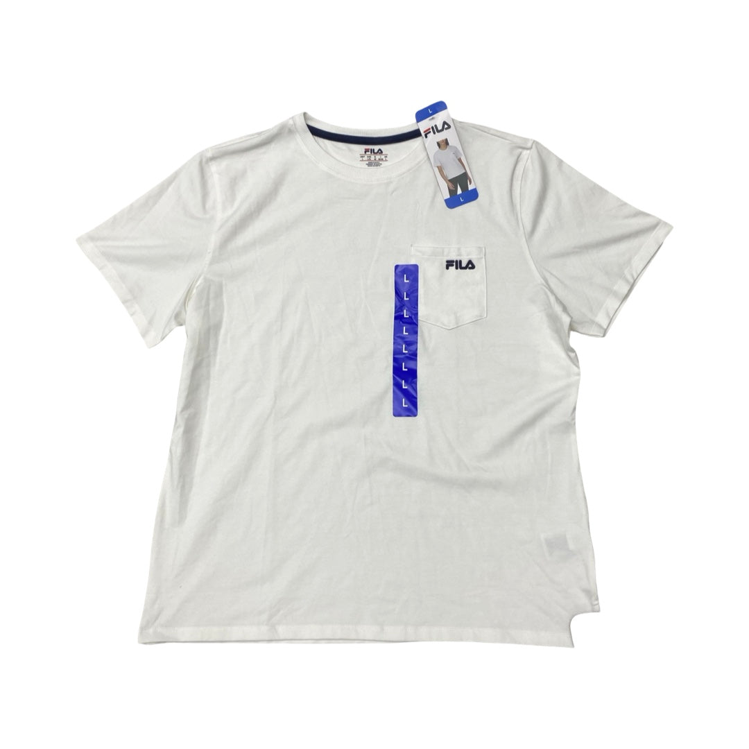 Athletic Top Ss By Fila In White, Size:L
