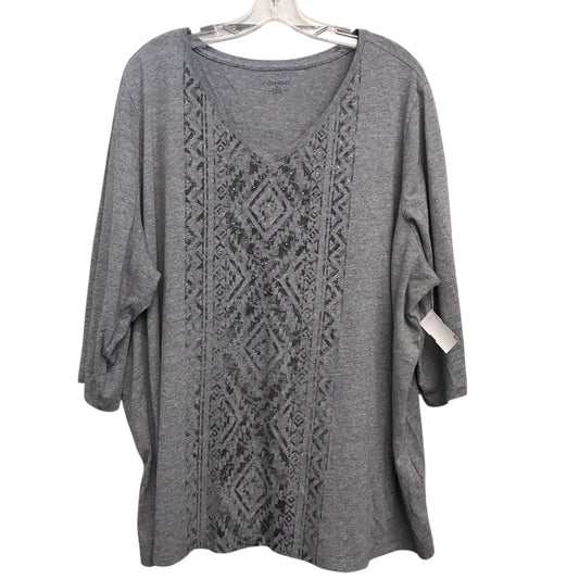 Top Ls By Catherines In Grey, Size:3X