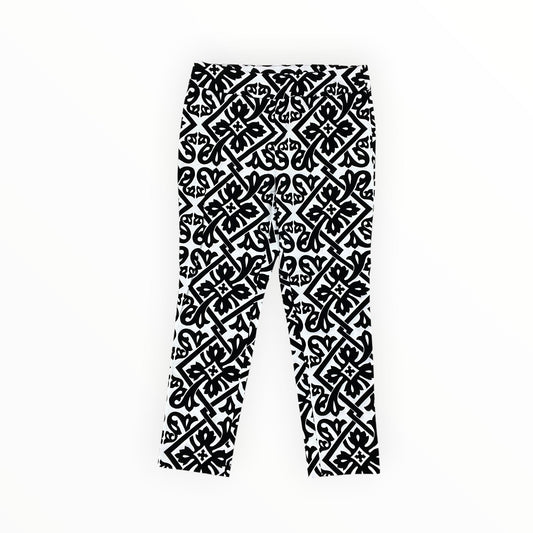 Pants Cropped By Chicos In Black & White, Size:M
