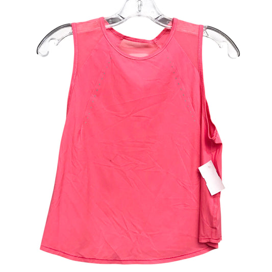 Athletic Tank Top By Lululemon In Pink, Size:Xs