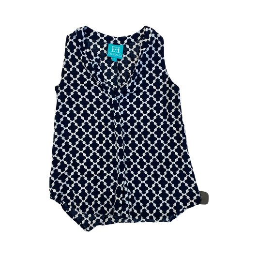 Top Sleeveless By Cmc In Blue & White, Size:S