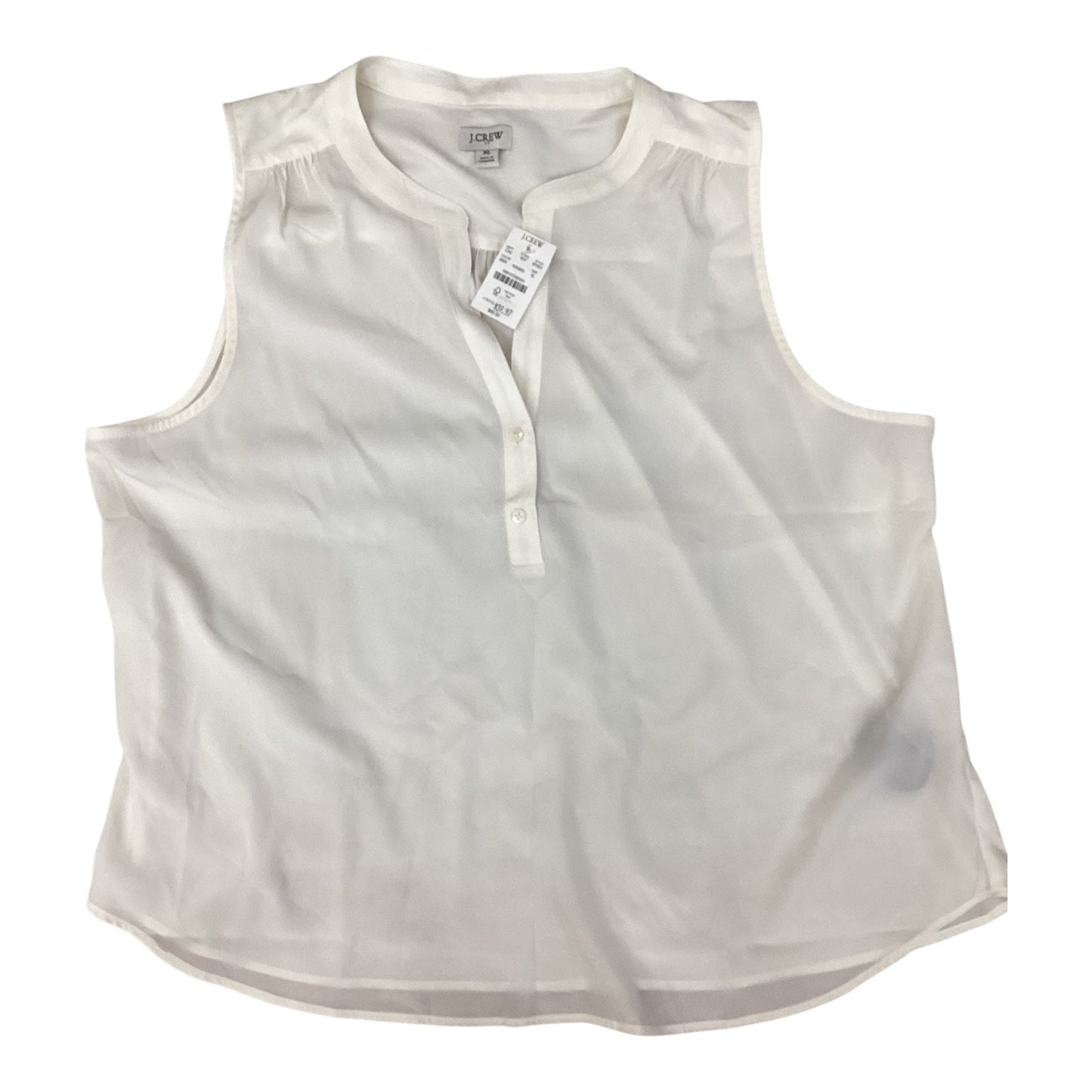 Top Sleeveless By J. Crew In Cream, Size:Xl