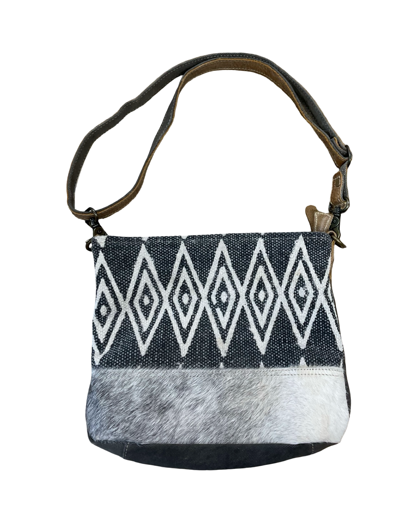 Crossbody By Myra In Grey, Size:Medium