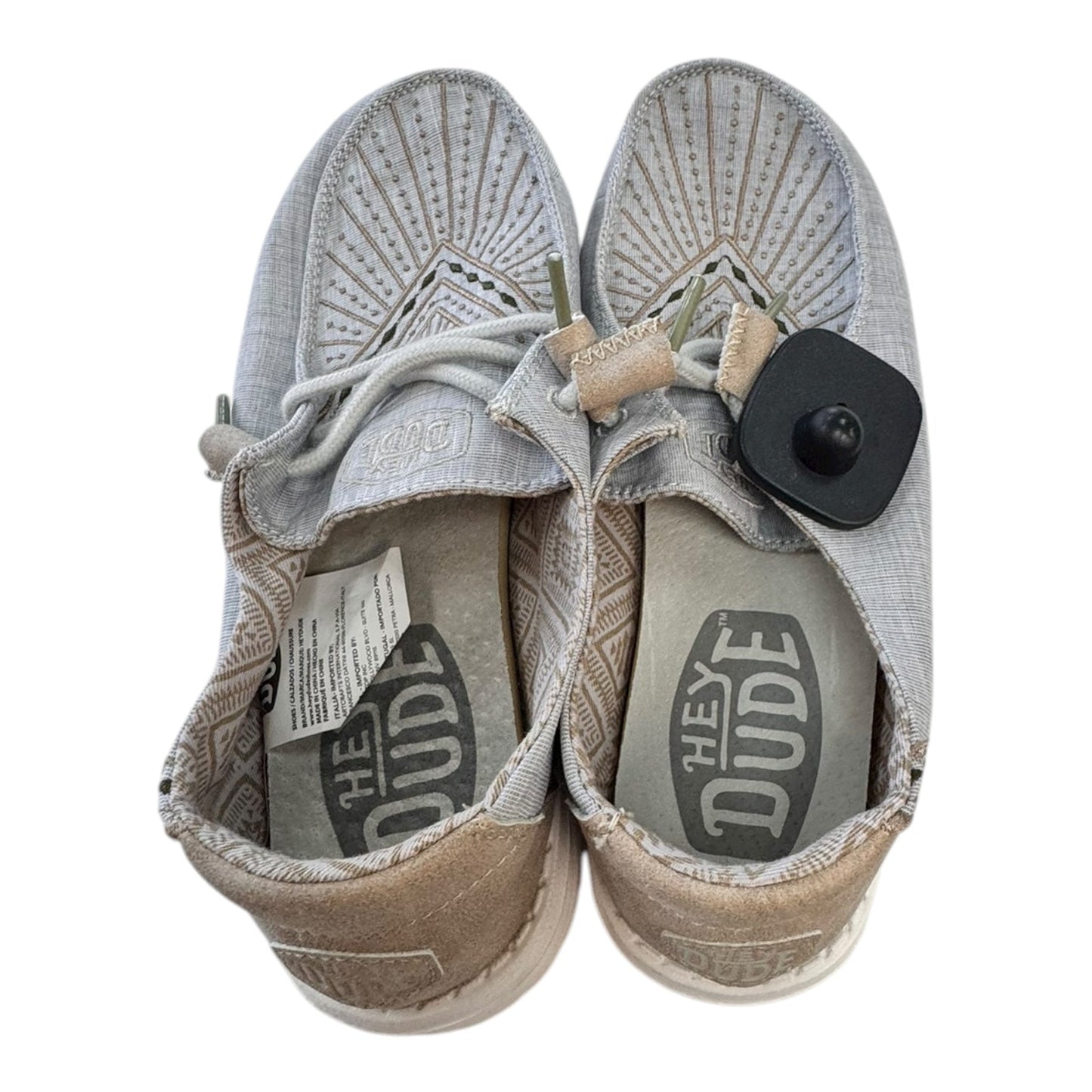 Shoes Flats By Hey Dude In Grey, Size:6