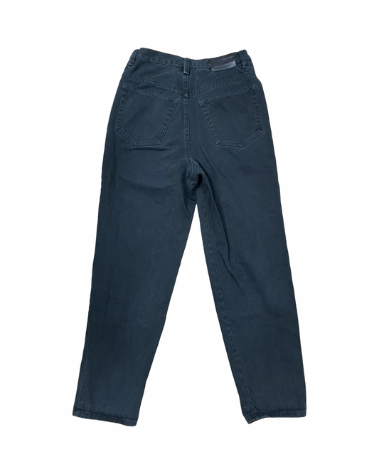 Jeans Straight By Lauren By Ralph Lauren In Black Denim, Size:6P