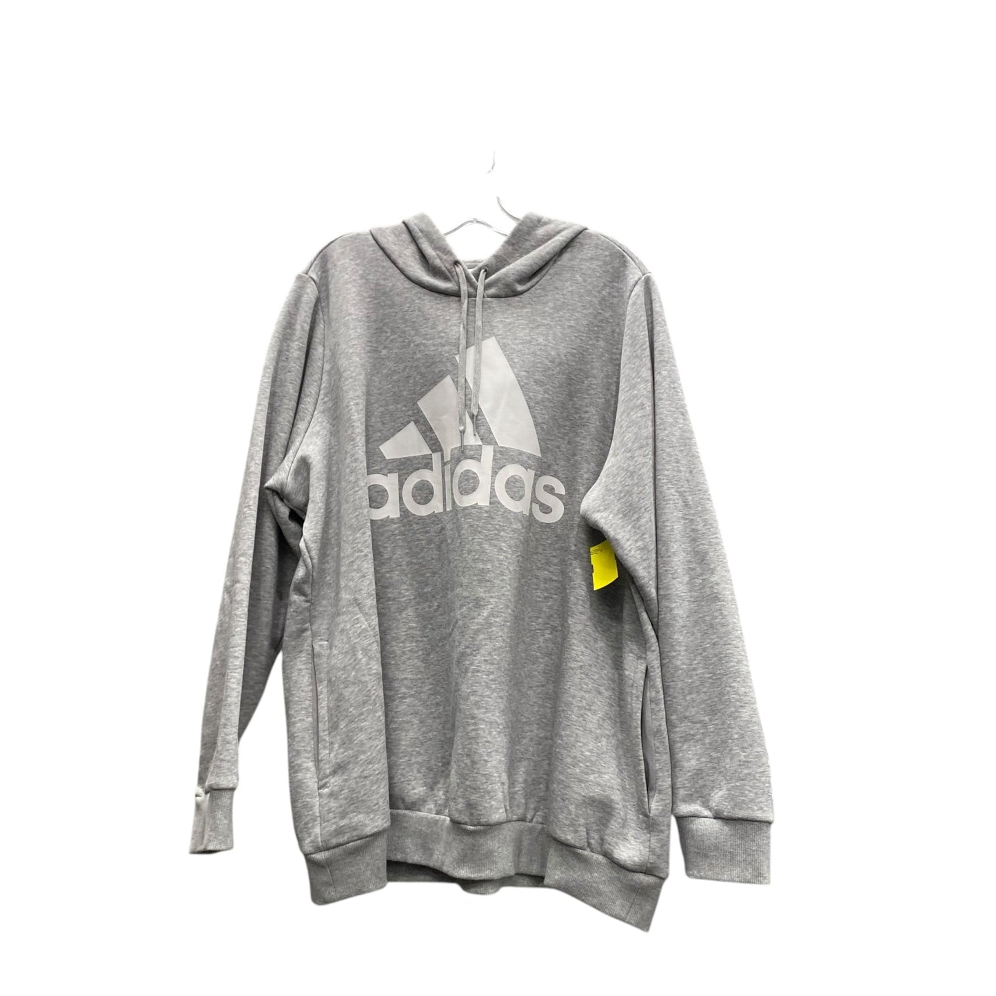 Athletic Sweatshirt Hoodie By Adidas In Grey, Size:3X