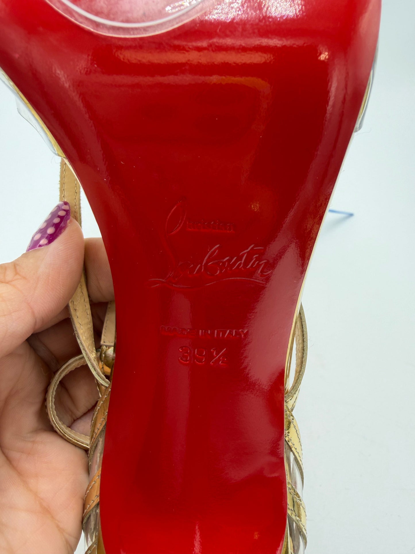 Christian Louboutin Deck 100 Specchio PVC Luxury Pumps, Size: 9.5