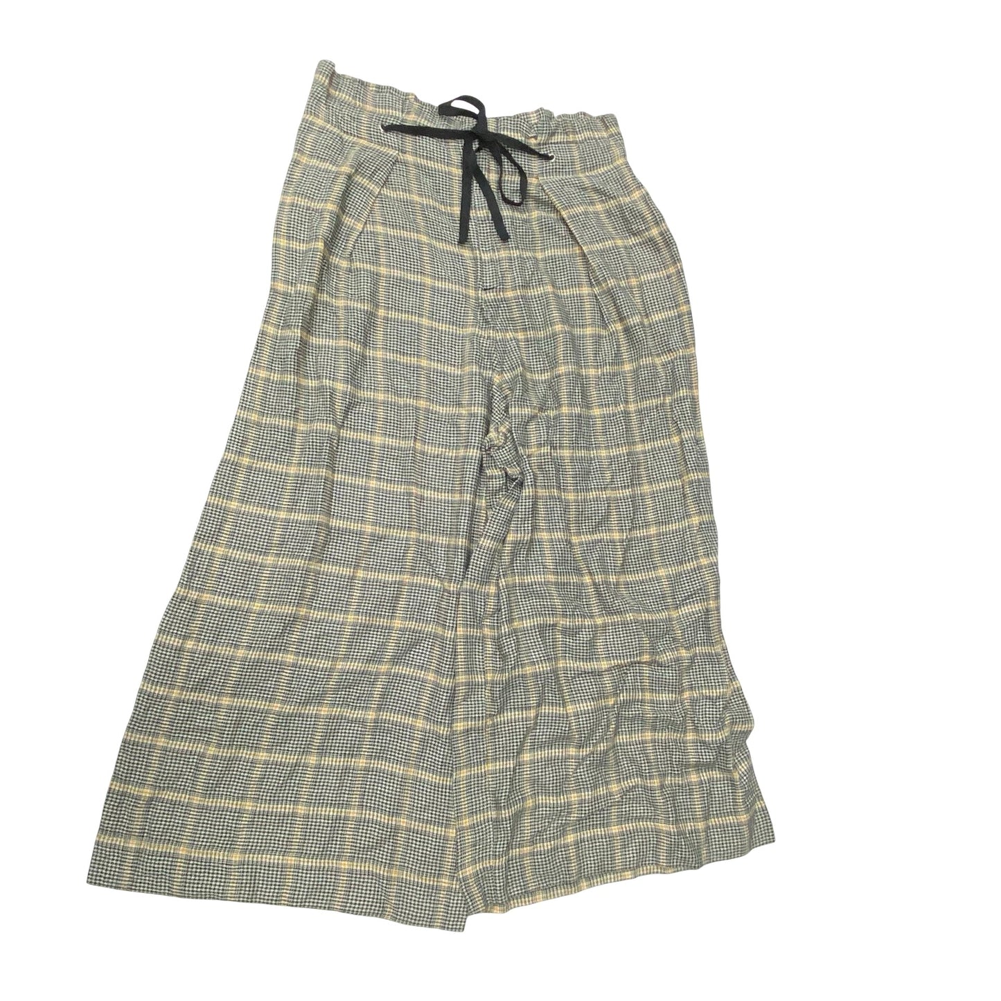 Pants Wide Leg By Free People In Plaid Pattern, Size:L