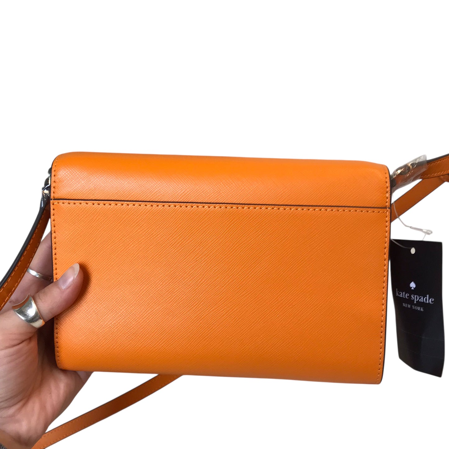 Crossbody Designer By Kate Spade In Orange, Size:Small